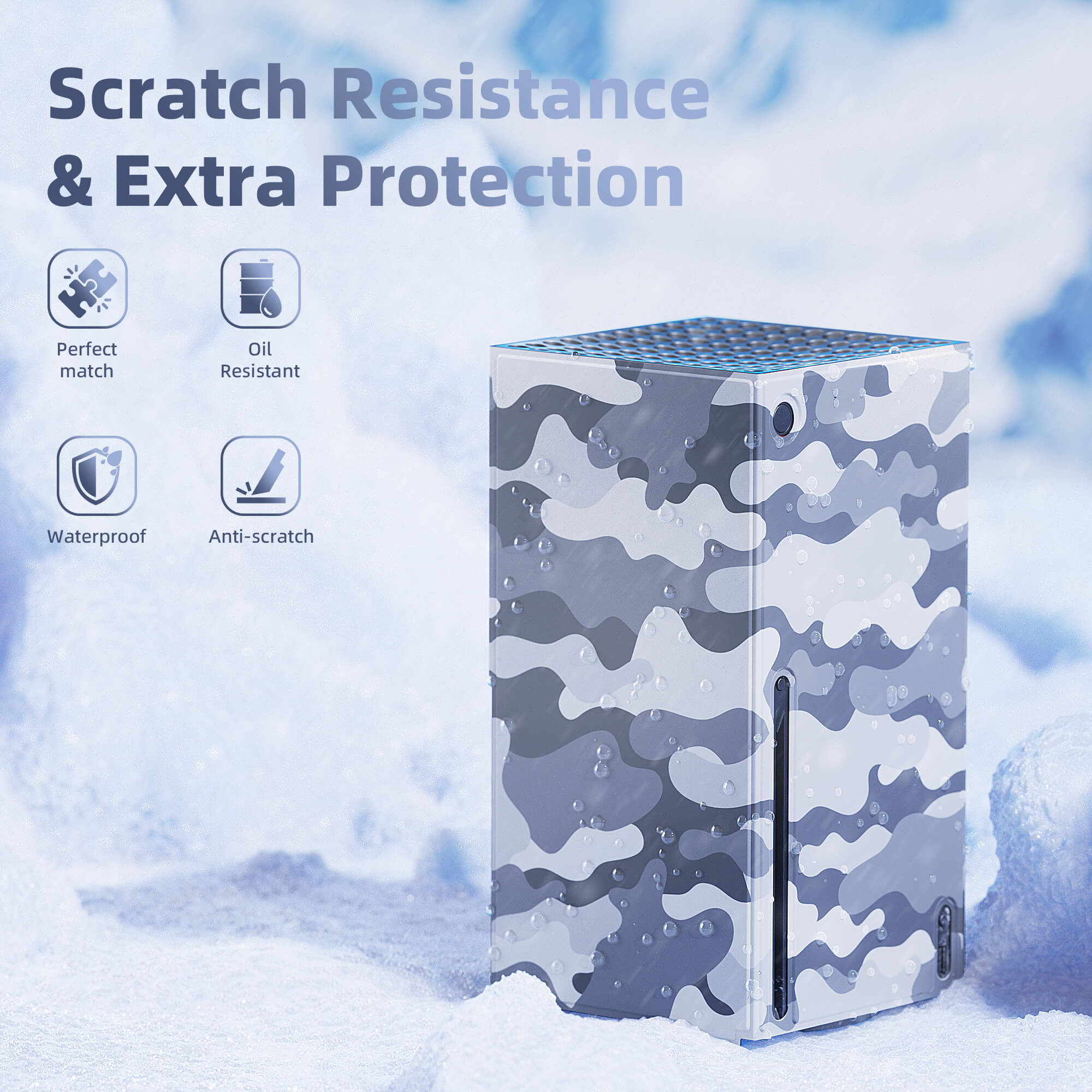 Magnetic Protective Case for Easy Installation, Full Protection -Gery Camo Magnetic Protective Case for Easy Installation, Full Protection -Gery Camo